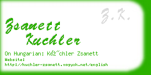 zsanett kuchler business card